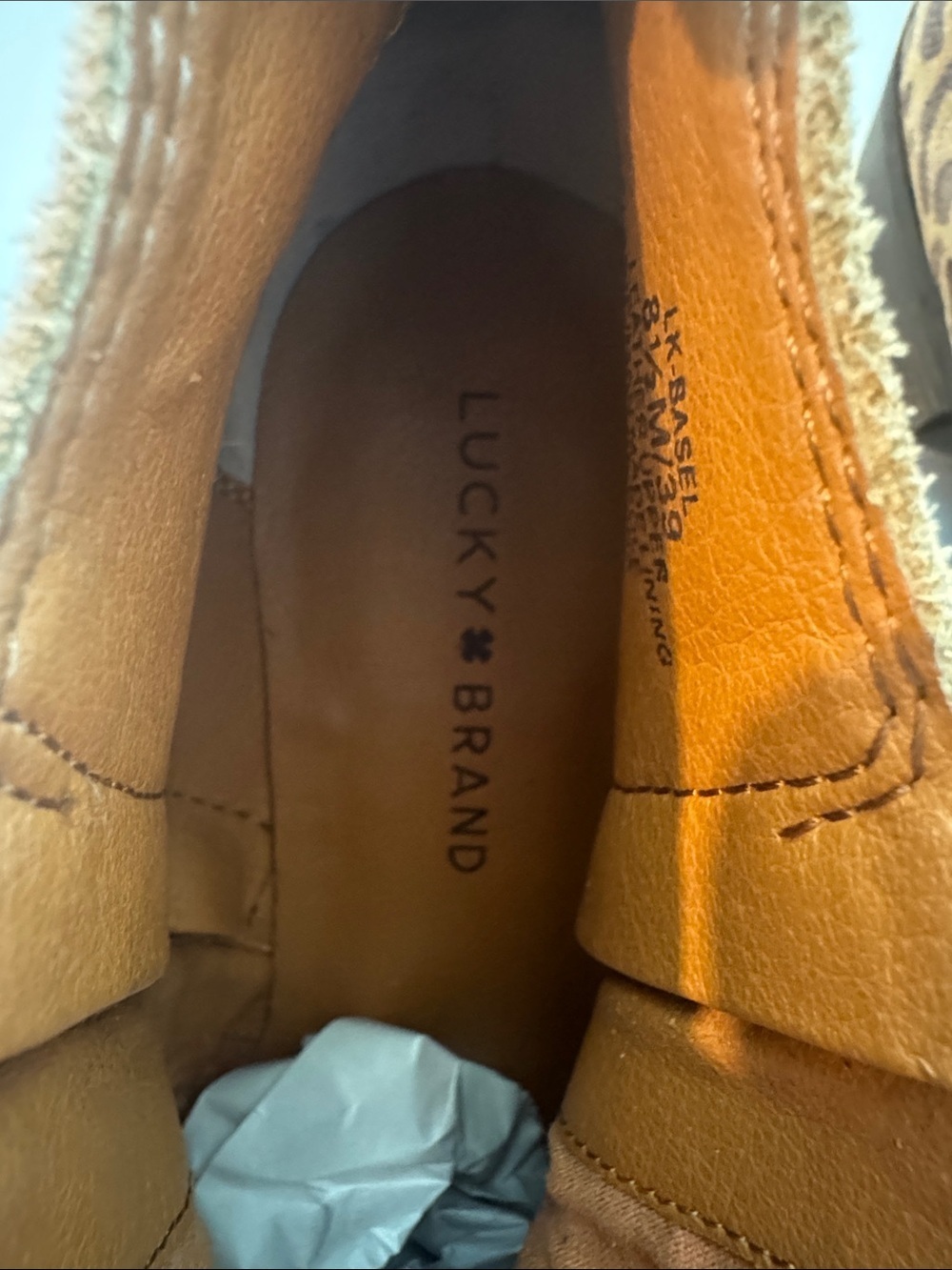 Lucky Brand Booties Size 8.5 Leopard Print Ankle Boots Women's Tan LK Basel - Picture 5 of 13